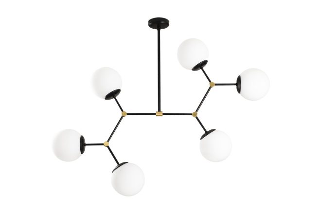 Taklampa damar svart/vit - opviq