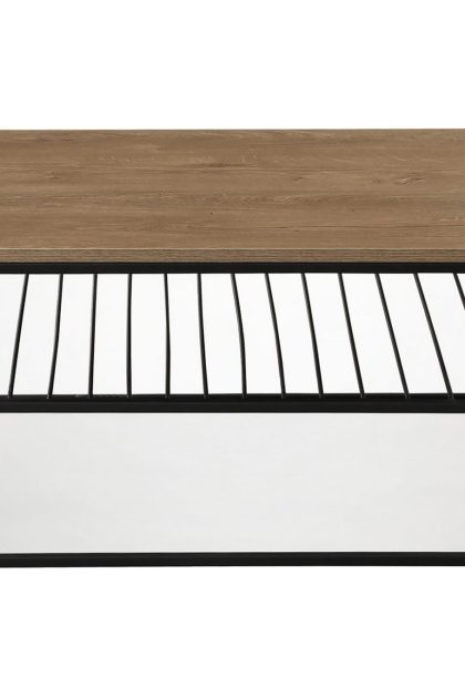 Soffbord ubbeboda 95 cm med hyllor ribbor - brun/ek