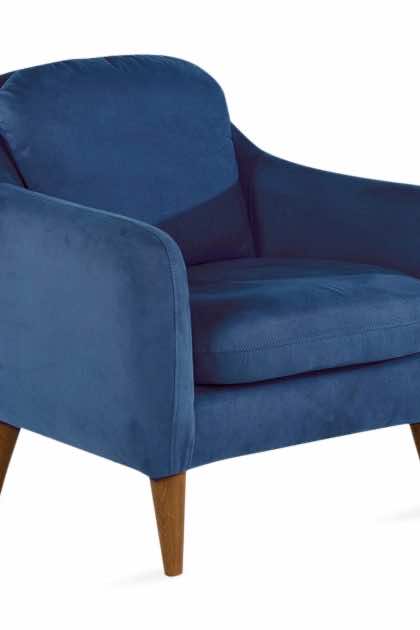 Fåtölj abiella med armstöd - blå