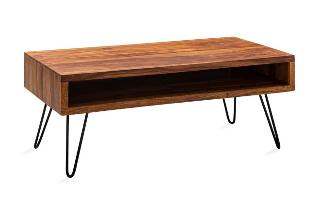 Soffbord trubiano 100 cm - massivt trä/svart