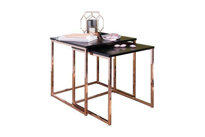 Satsbord khamsouk 2-pack 48 cm - koppar|svart