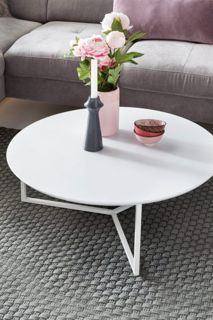 Soffbord ohnstad 80 cm runt - vit
