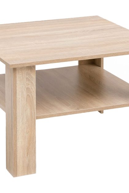 Soffbord marianthi 60 cm med förvaring hylla - natur