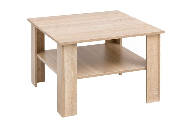 Soffbord marianthi 60 cm med förvaring hylla - natur