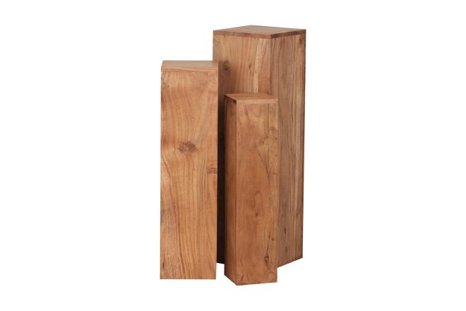 Satsbord darwell 25 cm 3 bord - akacia
