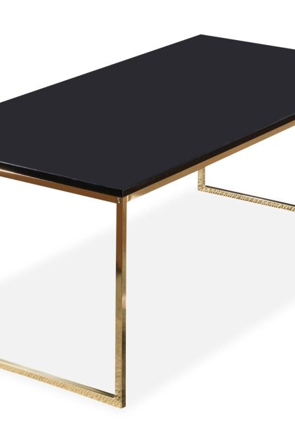 Soffbord brucken 120 cm - svart/guld