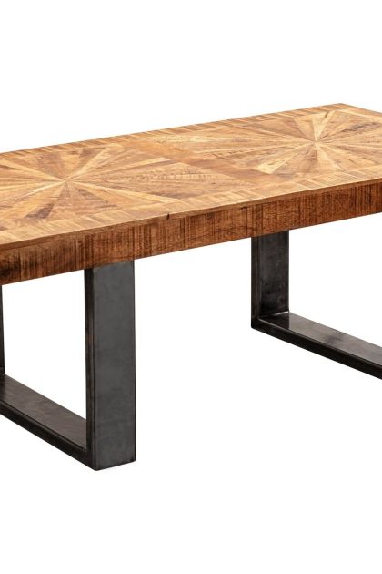 Soffbord schlager 105 cm - mangoträ/svart