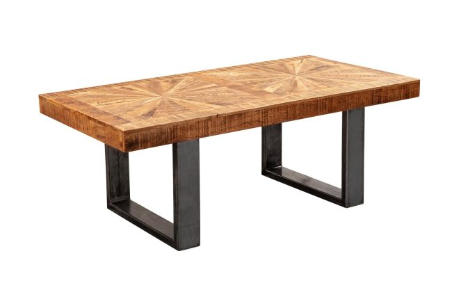 Soffbord schlager 105 cm - mangoträ/svart