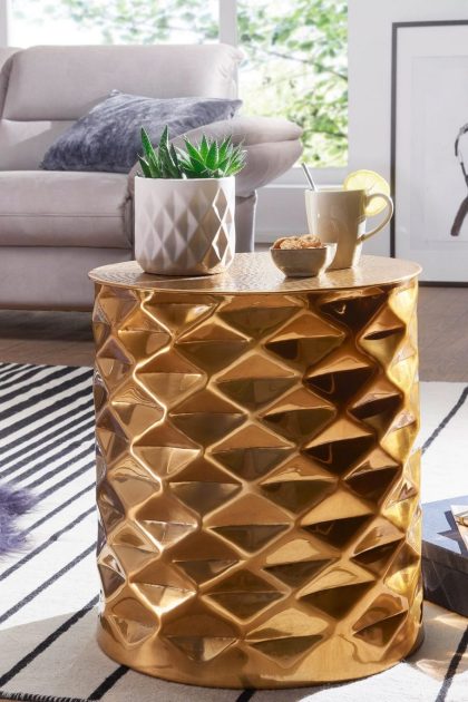 Soffbord fetterdale 44 cm runt - guld