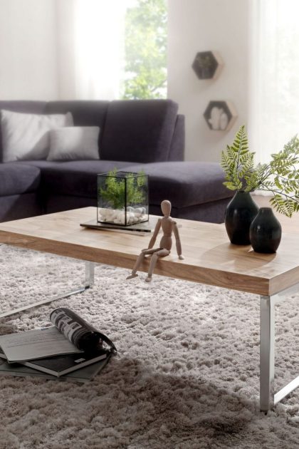 Soffbord hocevar 120 cm - akacia/krom