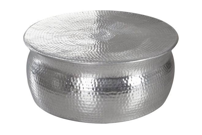 Soffbord vivie 75 cm runt - silver