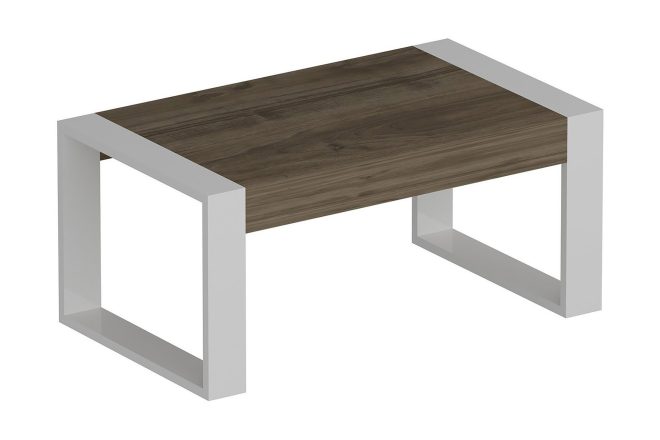Soffbord kahleya 90 cm - valnötsbrun/vit