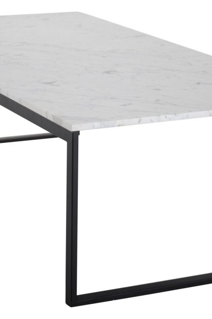 Estelle soffbord 120 cm - vit/svart