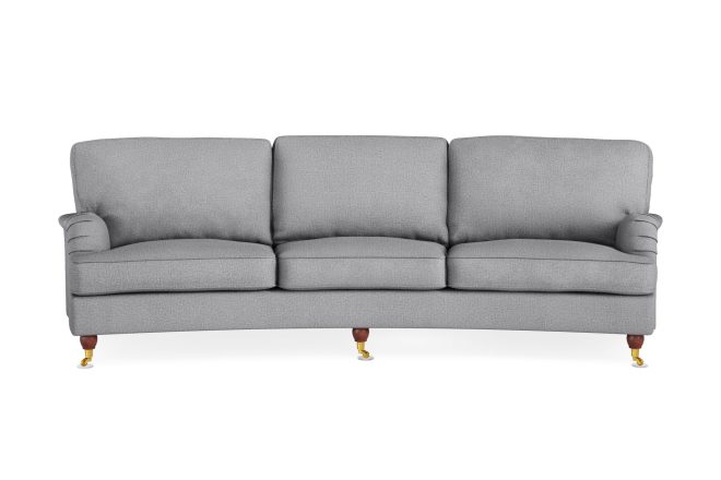 Soffa howard oxford 4-sits svängd - grå