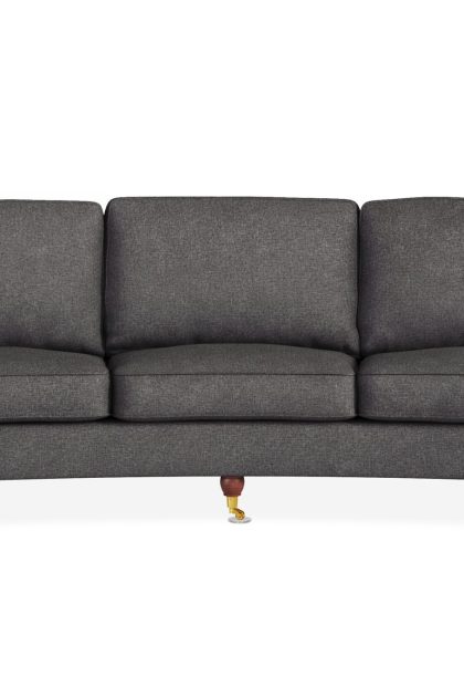 Soffa howard oxford 4-sits svängd - mörkgrå