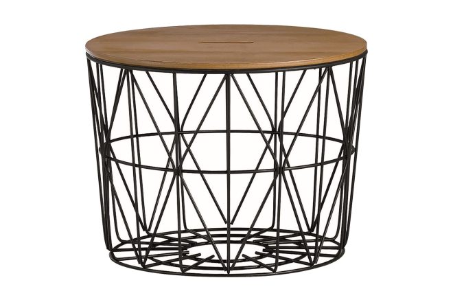 Soffbord malmesbury 60 cm runt - ekfanér/svart