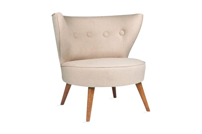 Fåtölj buritica med armstöd - beige