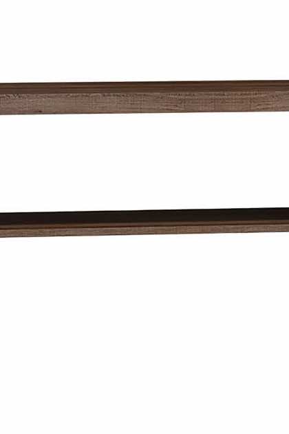 Soffbord ciborro 120 cm med förvaring hyllor - ekfärg/brun