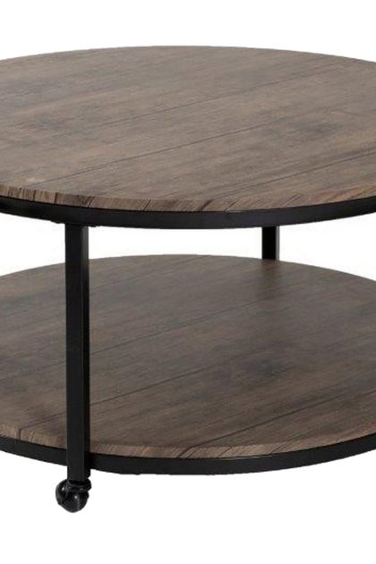 Soffbord hards 91 cm - brun