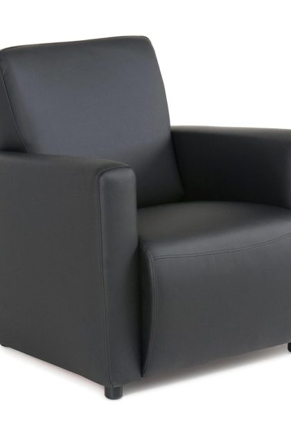 Fåtölj adam svart pu - svart