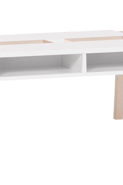 Soffbord spot 87 cm med förvaring natur/vit - vox