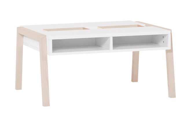 Soffbord spot 87 cm med förvaring natur/vit - vox