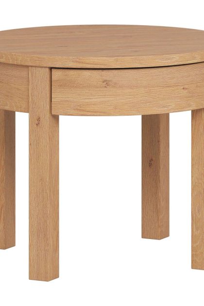 Soffbord simple 54 cm runt med förvaring lådor natur - vox