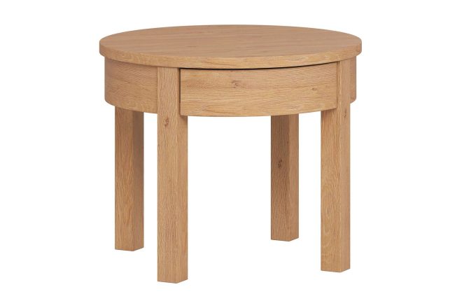 Soffbord simple 54 cm runt med förvaring lådor natur - vox