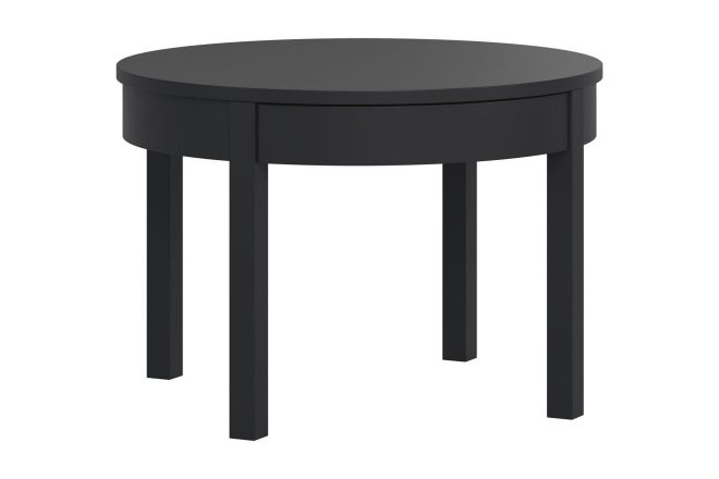 Soffbord simple 80 cm runt med förvaring lådor högt svart - vox
