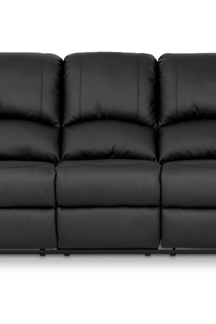 Reclinersoffa Norbo 3-sits Konstläder - Svart