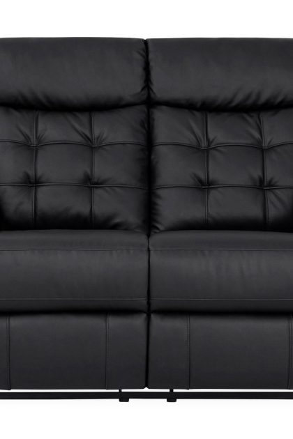 Reclinersoffa Henwick 2-sits Konstläder - Svart