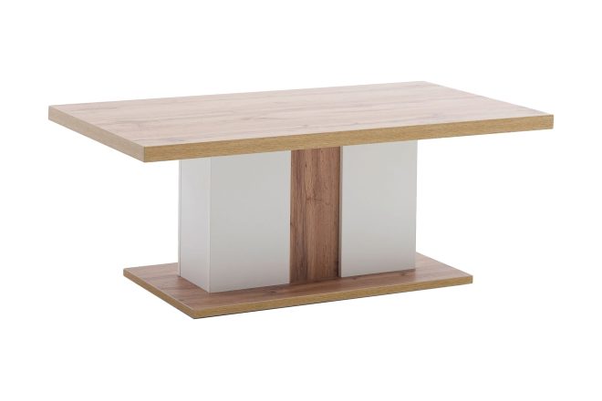 Soffbord sirbaugh 115 cm - vit/ekfärg