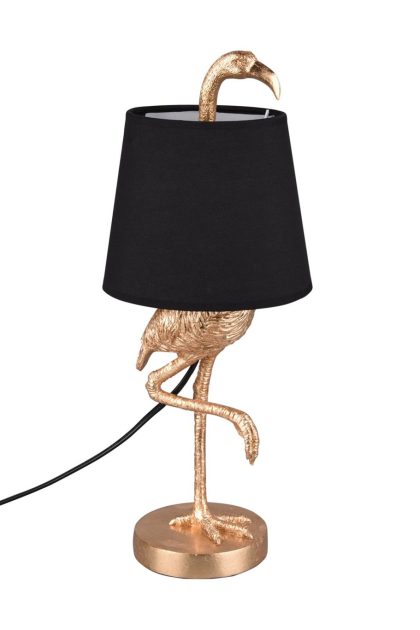 Trio lighting lola bordslampa e14 svart/ guld - trio