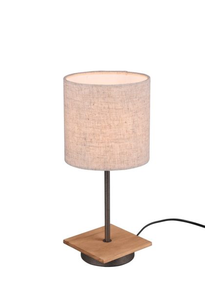 Trio lighting elmau bordslampa e14 trä/ beige - trio