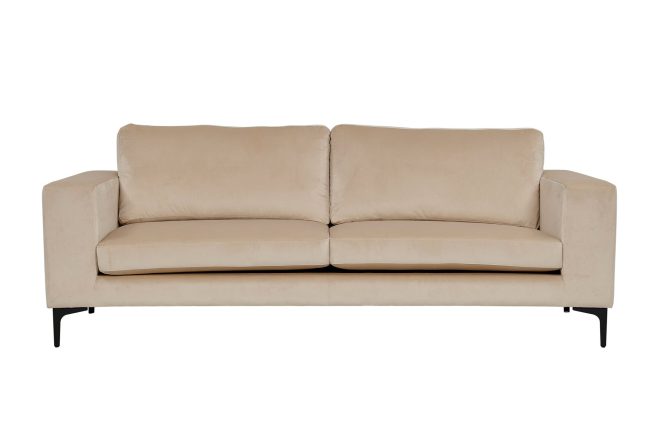 Bolero sammetssoffa 3-sits - beige