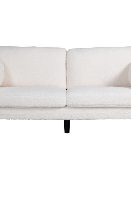 Boom 3-sits soffa teddy - vit