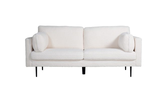 Boom 3-sits soffa teddy - vit