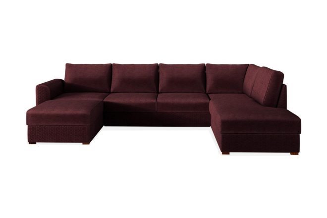 Wilma 4-sits bäddsoffa vänster - vinröd