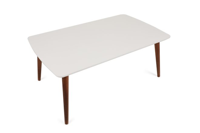 Soffbord loppetorp 100 cm - vit/brun