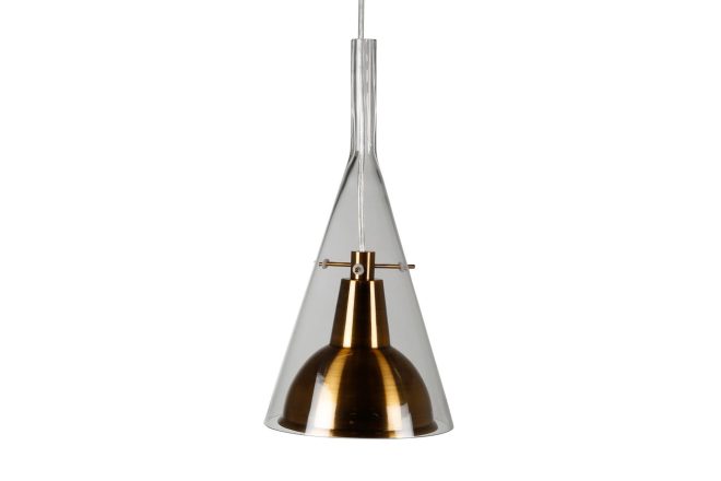Sirius taklampa - glas/guld