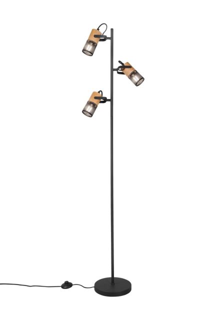 Trio lighting tosh golvlampa e27 mattsvart -
