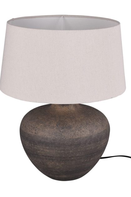 Trio lighting lou bordslampa 38cm e14 brun -