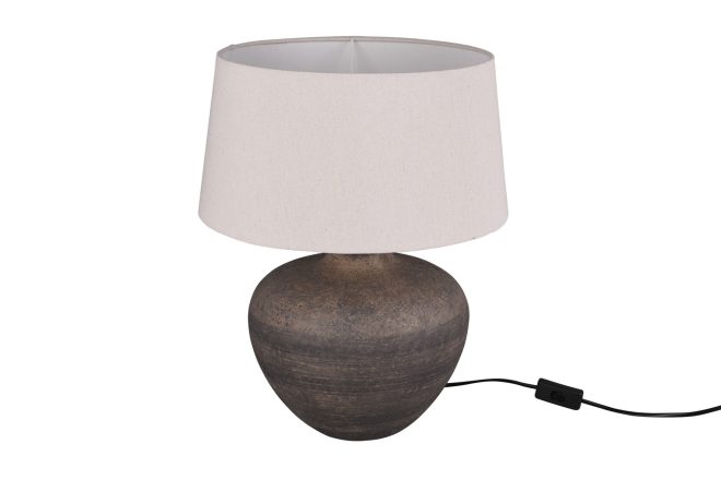 Trio lighting lou bordslampa 38cm e14 brun -