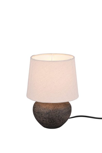Trio lighting lou bordslampa 18cm e14 brun -