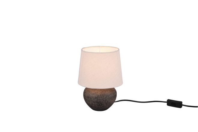 Trio lighting lou bordslampa 18cm e14 brun -