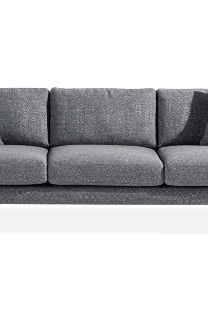 3-sits soffa ljuvlig med prydnadskuddar - mörkgrå