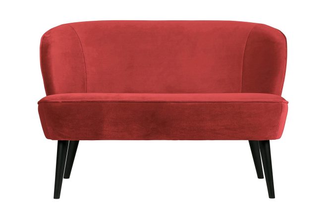 2-sits soffa asra - sammet/mörkrosa