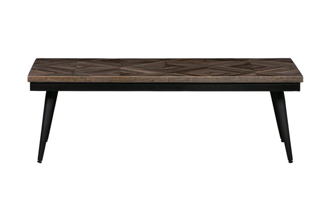 Soffbord mibelle 120 cm - teak/svart järn