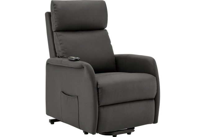 Reclinerfåtölj abborr - tyg/antracit