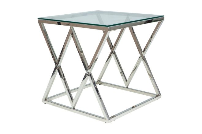 Soffbord kyodo 55 cm - glas/silver